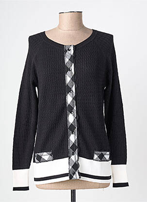 Gilet manches longues coupe cintrée noir FELINO femme