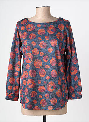 Pull coupe droite manches longues gris FELINO femme