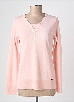 Pull coupe cintrée manches longues rose FELINO femme