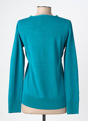 Pull coupe cintrée manches longues vert FELINO femme