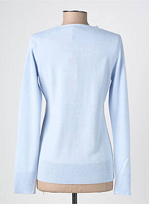 Pull coupe cintrée manches longues bleu clair FELINO femme