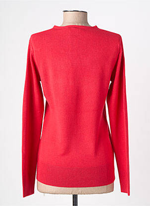 Pull coupe cintrée manches longues rouge FELINO femme