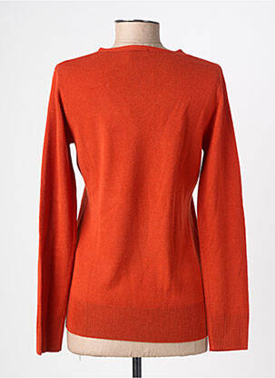 Pull coupe cintrée manches longues orange FELINO femme
