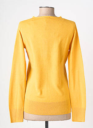 Pull coupe cintrée manches longues jaune fonce FELINO femme