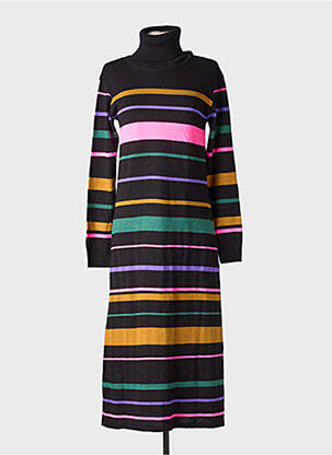 Robe pull stretch manches longues noir LOLA ESPELETA femme