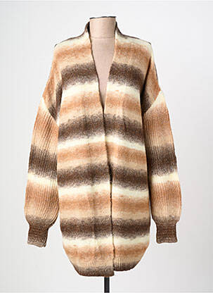 Gilet manches longues stretch marron LOLA ESPELETA femme