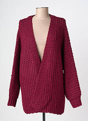 Gilet manches longues resserrée sur le bas rouge MOLLY BRACKEN femme