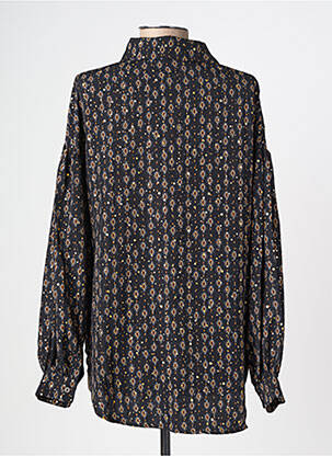 Chemisier imprimé fantaisie manches longues noir MOLLY BRACKEN femme