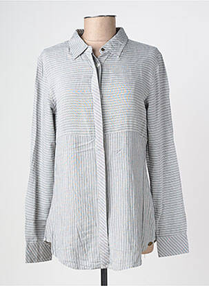 Chemisier coupe cintrée manches longues gris TIMEZONE femme