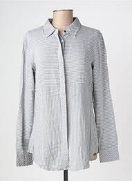 Chemisier coupe cintrée manches longues gris TIMEZONE femme