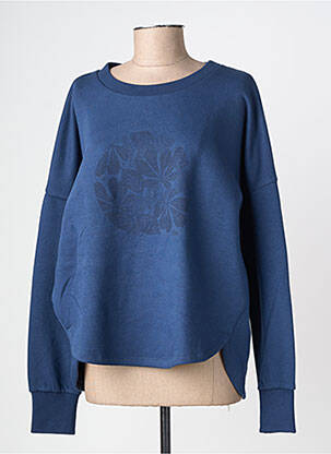Sweat-shirt stretch manches longues bleu TBS femme