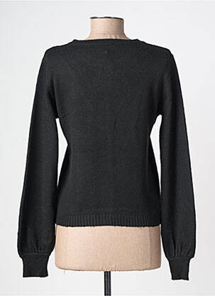 Gilet manches longues col rond noir LOLA ESPELETA femme