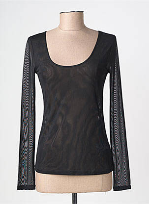 Top coupe cintrée manches longues noir LOLA ESPELETA femme