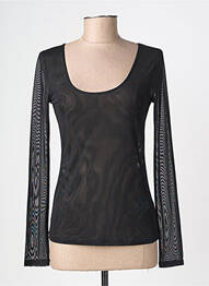 Top coupe cintrée manches longues noir LOLA ESPELETA femme