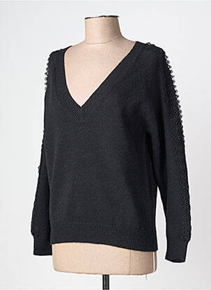 Pull col v manches longues noir MOLLY BRACKEN femme