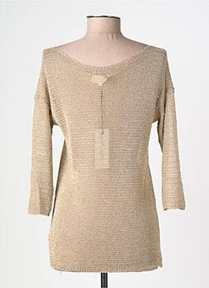 Pull maille ajourée manches 3/4 or LOLA ESPELETA femme