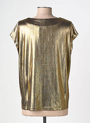 Top coupe fluide manches courtes or MOLLY BRACKEN femme