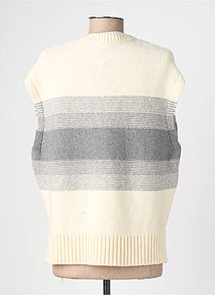 Pull col v sans manche beige SAINT JAMES femme
