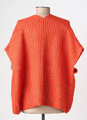 Gilet manches courtes maille tricot orange LOLA ESPELETA femme