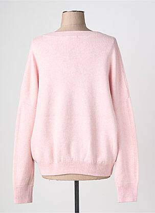 Pull tissage chiné manches longues rose TBS femme