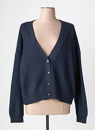 Gilet manches longues stretch bleu TBS femme
