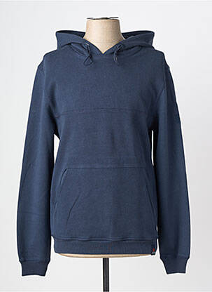 Sweat-shirt à capuche tissage jersey manches longues bleu TIMEZONE homme