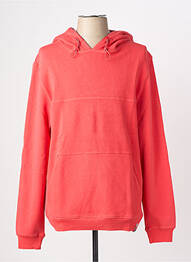 Sweat-shirt à capuche tissage jersey manches longues orange TIMEZONE homme