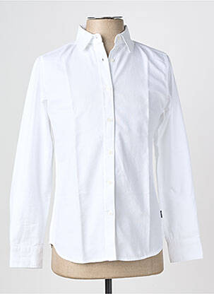 Chemise manches longues coupe cintrée blanc TBS homme