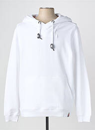 Sweat-shirt à capuche poches manches longues blanc TIMEZONE homme