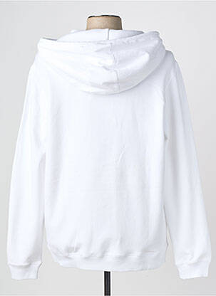 Sweat-shirt à capuche poches manches longues blanc TIMEZONE homme