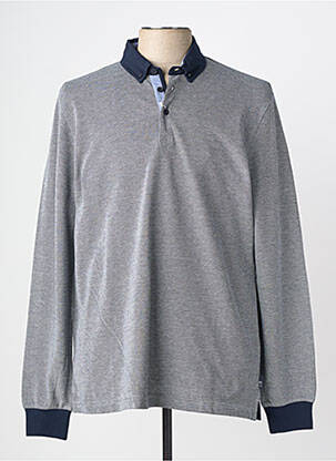 Polo manches longues manches longues bleu TBS homme