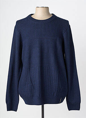 Pull stretch manches longues bleu MISE AU GREEN homme