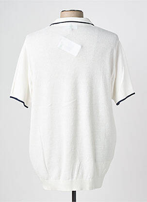 Polo stretch manches courtes blanc MISE AU GREEN homme