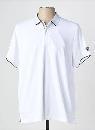 Polo stretch manches courtes blanc TBS homme