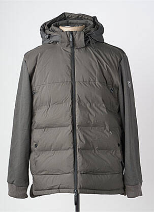 Doudoune poches a capuche gris TIMEZONE homme