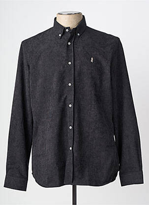 Chemise manches longues poignets boutonnés noir MCLASSICS homme