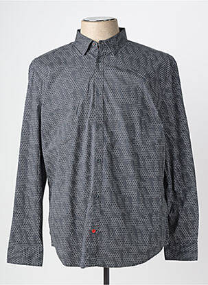 Chemise manches longues imprimé fantaisie gris TIMEZONE homme
