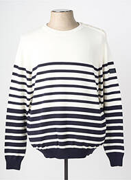 Pull stretch manches longues blanc MISE AU GREEN homme
