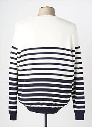 Pull stretch manches longues blanc MISE AU GREEN homme
