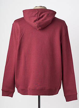 Sweat-shirt à capuche broderie manches longues rouge MISE AU GREEN homme