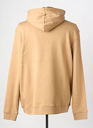 Sweat-shirt à capuche broderie manches longues beige MISE AU GREEN homme