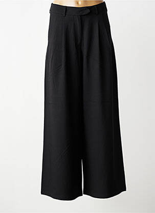 Pantalon large tissage crêpe taille haute noir MOLLY BRACKEN femme