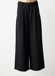 Pantalon large tissage crêpe taille haute noir MOLLY BRACKEN femme