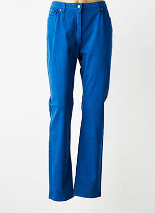 Pantalon slim tissage popeline taille normale bleu SAINT JAMES femme