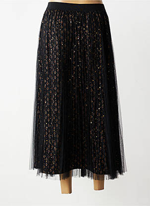 Jupe longue imprimé fantaisie noir MOLLY BRACKEN femme