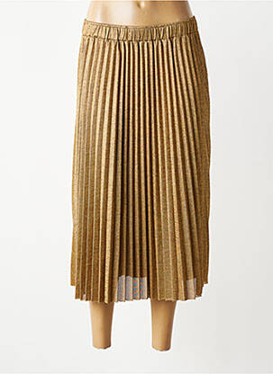 Jupe mi-longue taille normale or MOLLY BRACKEN femme