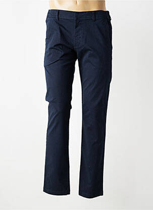 Pantalon chino fermeture zippée sous rabat avec crochet taille normale bleu MISE AU GREEN homme