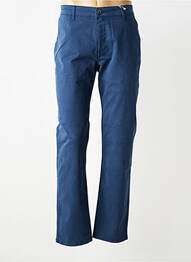 Pantalon chino tissage popeline taille normale bleu TBS homme
