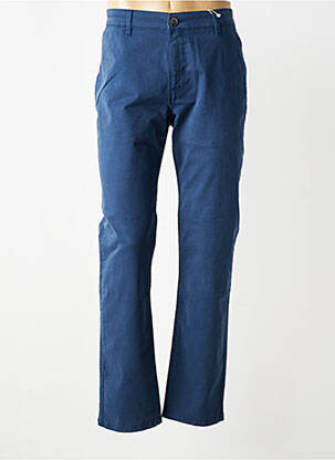 Pantalon chino tissage popeline taille normale bleu TBS homme