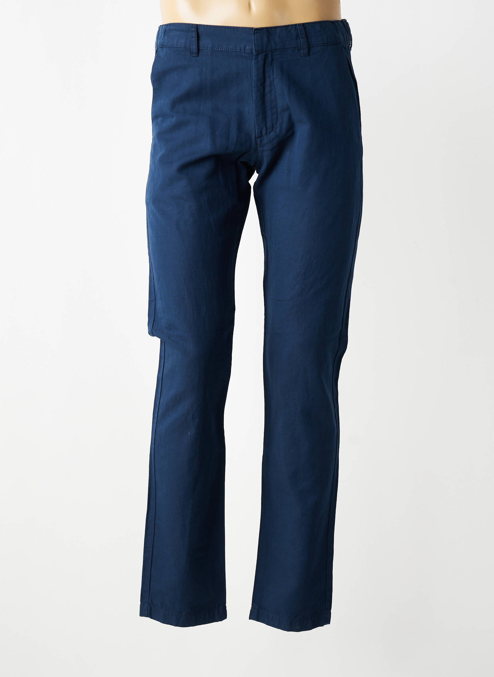 Pantalon chino fermeture zippée sous rabat avec crochet taille normale bleu clair MISE AU GREEN homme